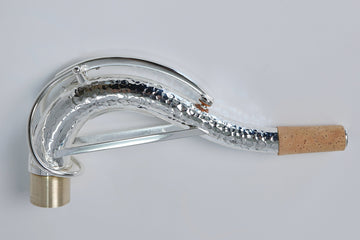 JX-Custom Silver-Plated Hand-Hammered Tenor Sax Neck (SBA-Style Design)