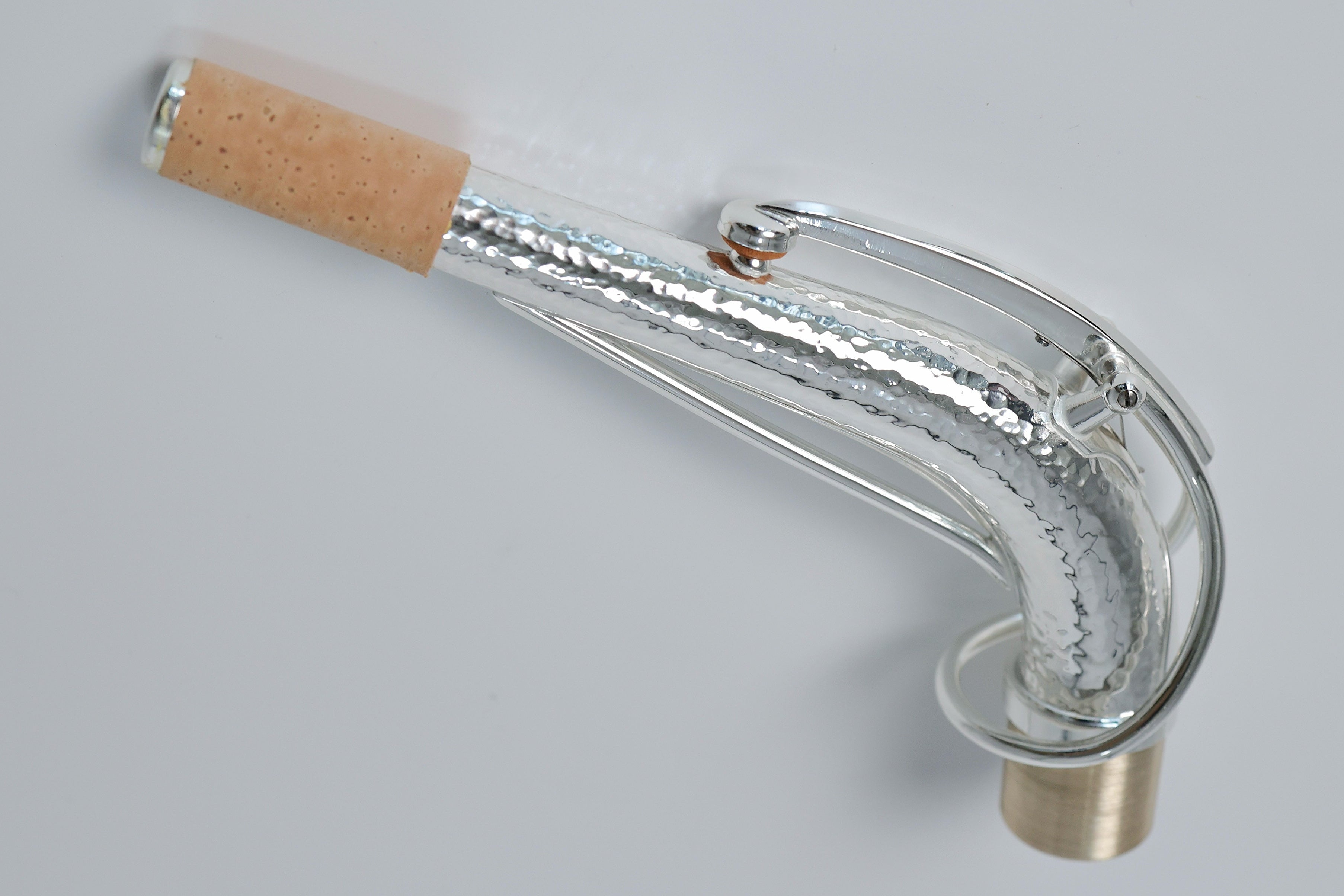 JX-Custom Silver-Plated Hand-Hammered Alto Sax Neck (SBA-Style Design)