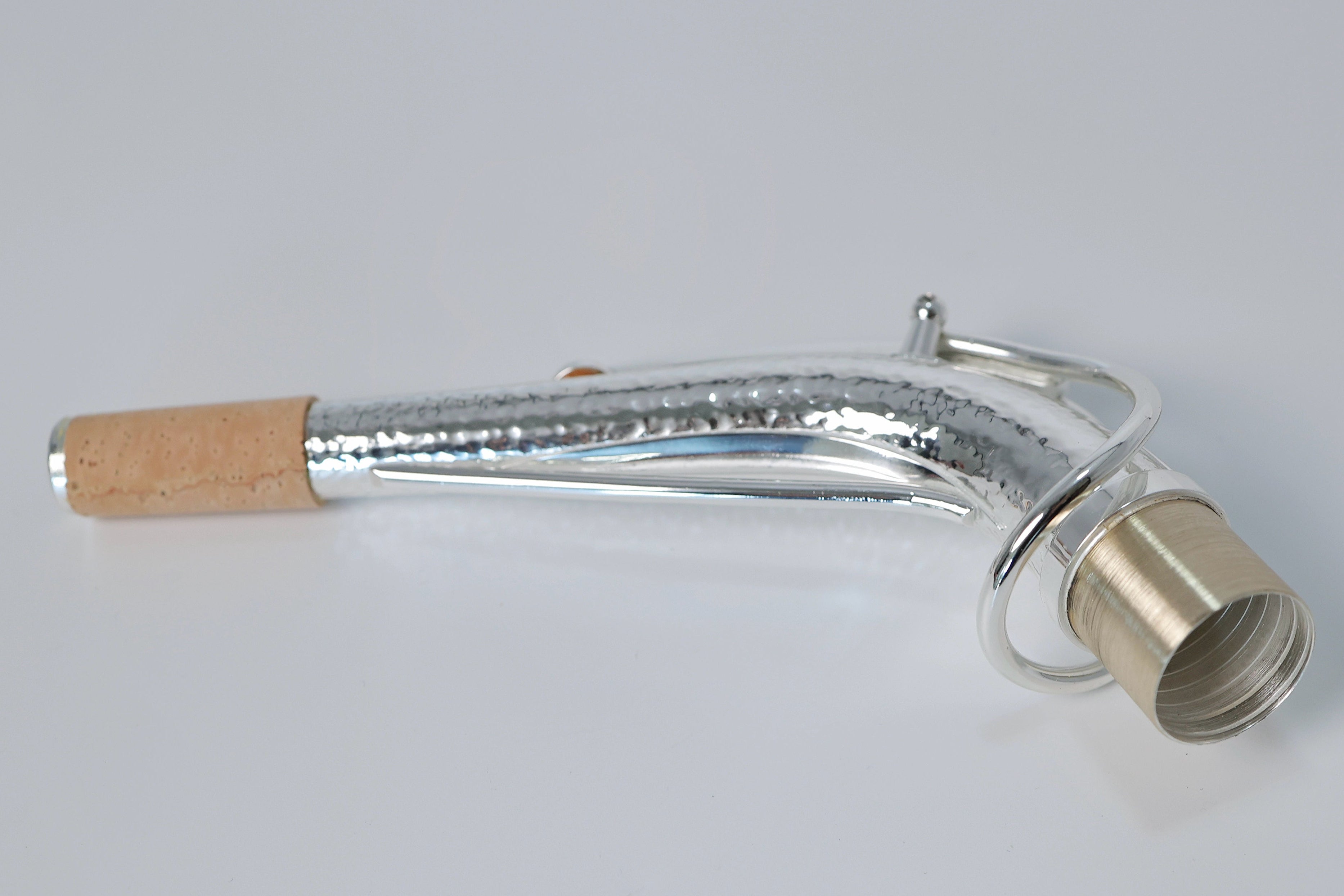 JX-Custom Silver-Plated Hand-Hammered Alto Sax Neck (SBA-Style Design)
