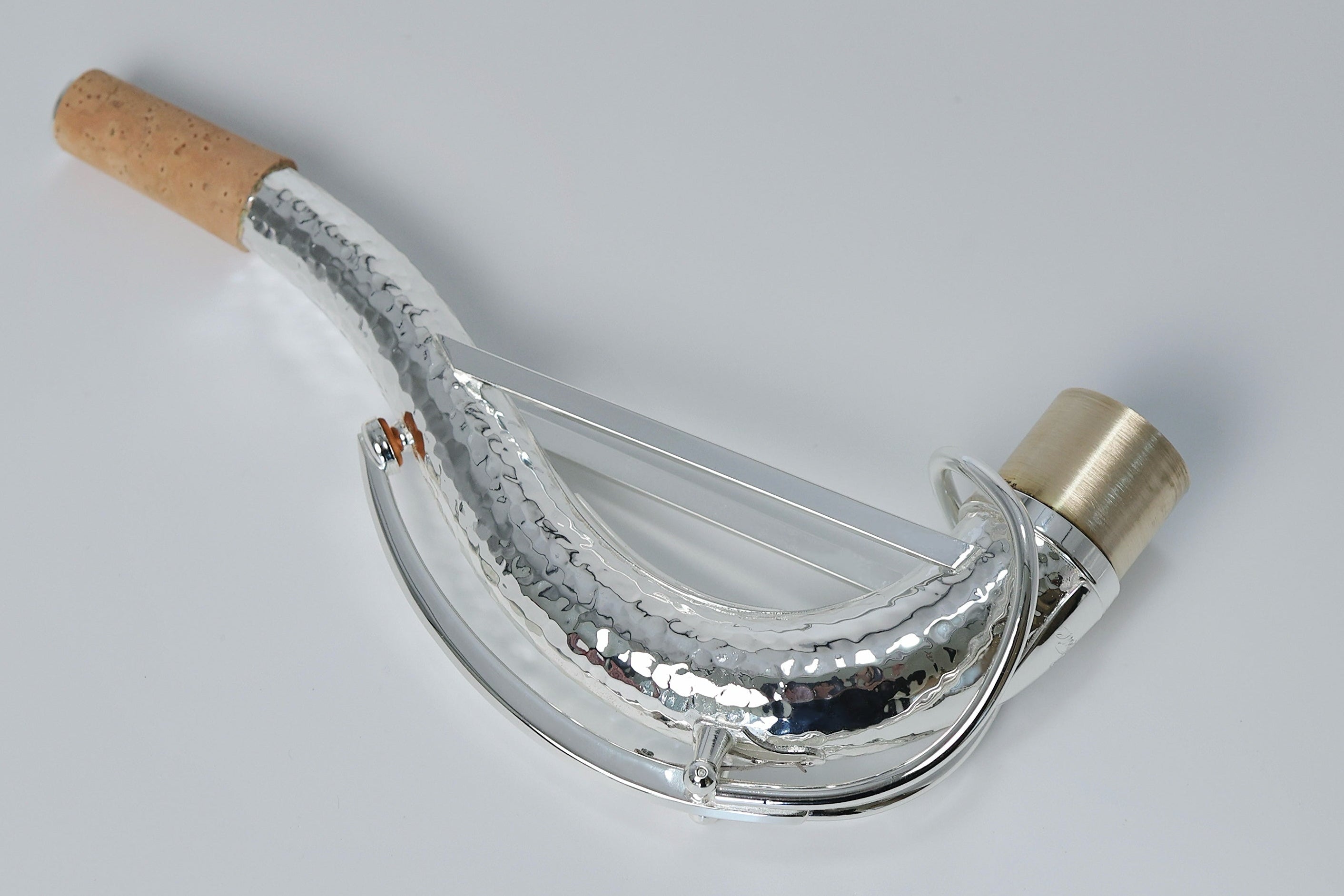 JX-Custom Silver-Plated Hand-Hammered Tenor Sax Neck (SBA-Style Design)