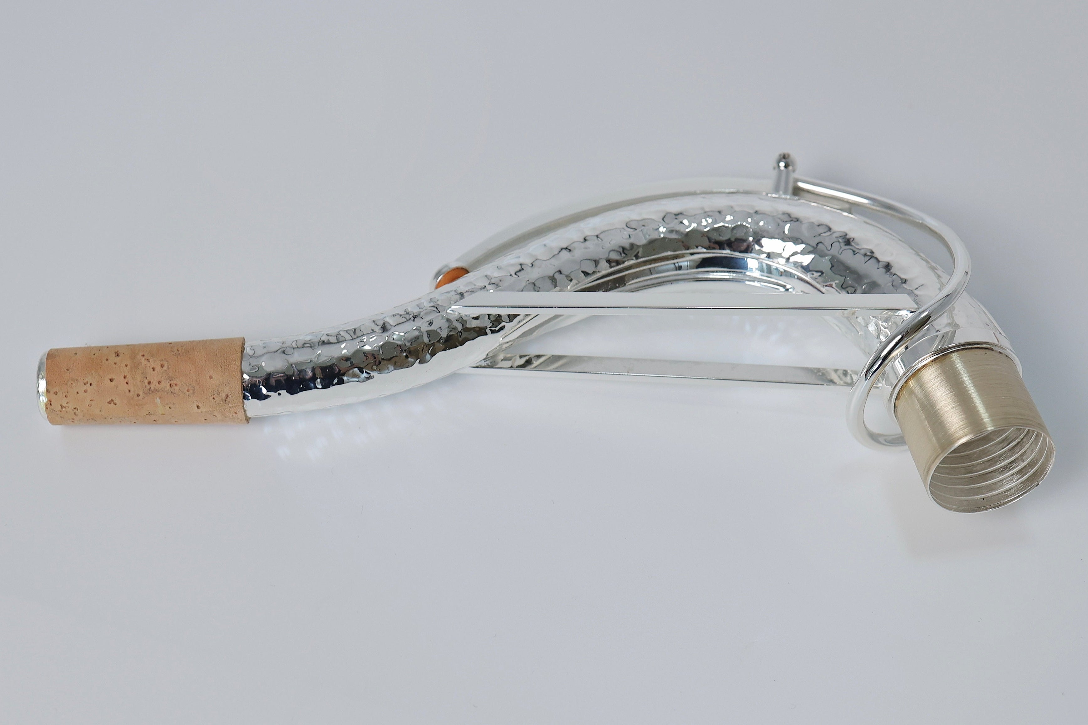 JX-Custom Silver-Plated Hand-Hammered Tenor Sax Neck (SBA-Style Design)
